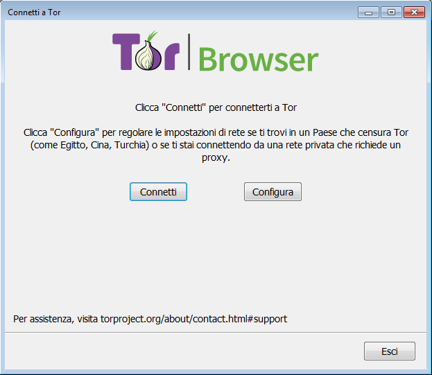 connettersi a tor browser