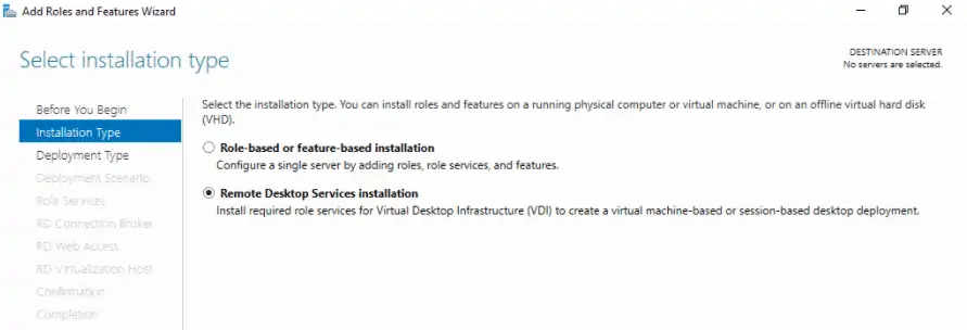 remote desktop services - installazone ruolo windows server