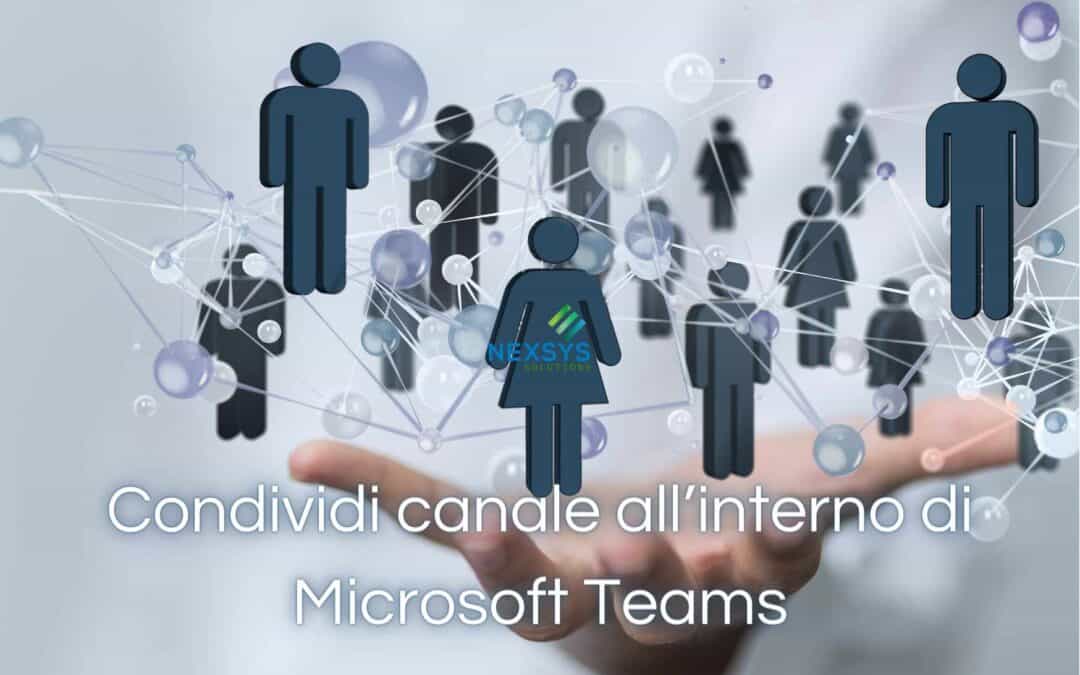 Condividi canale all’interno di Microsoft Teams