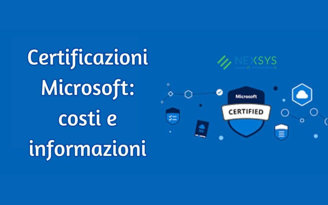 Certificazioni Microsoft: costi e informazioni