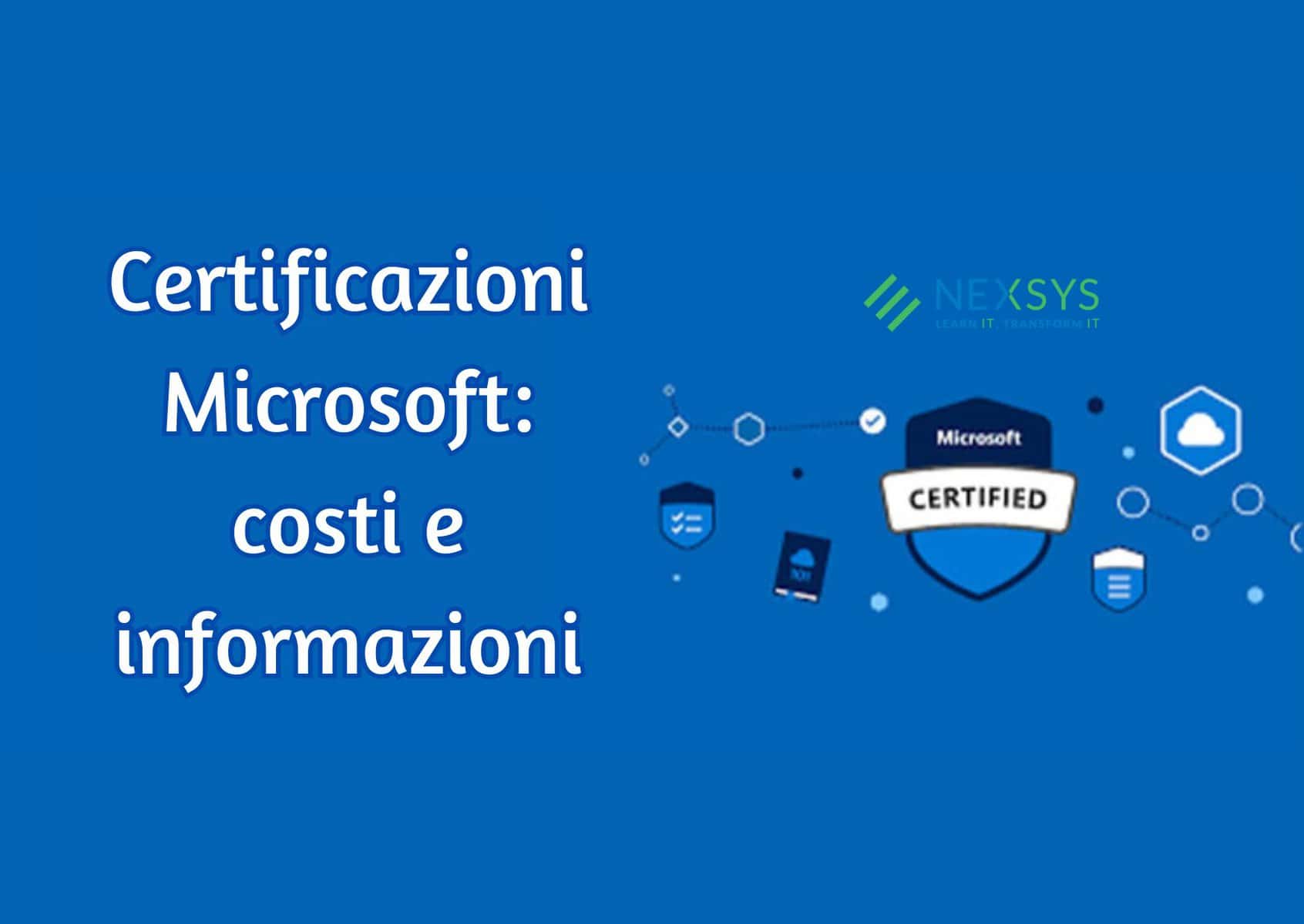 Certificazioni Microsoft: costi e informazioni