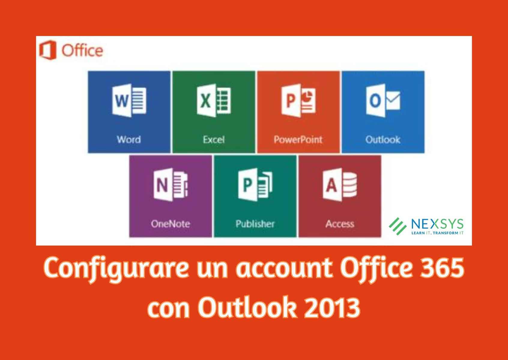 Configurare un account Office 365 con Outlook 2013