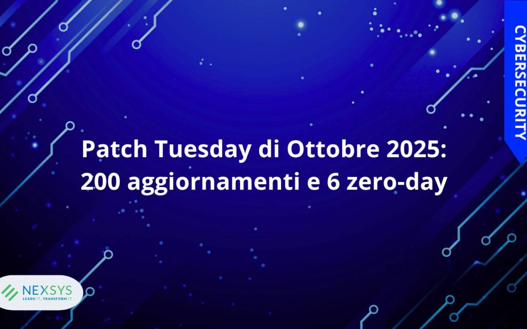 Patch Tuesday di Ottobre 2025: 200 aggiornamenti e 6 zero-day
